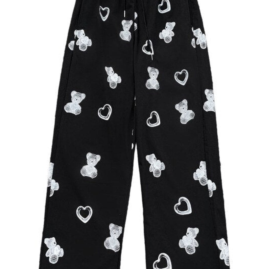 Y2k Harajuku Bear Heart Pants