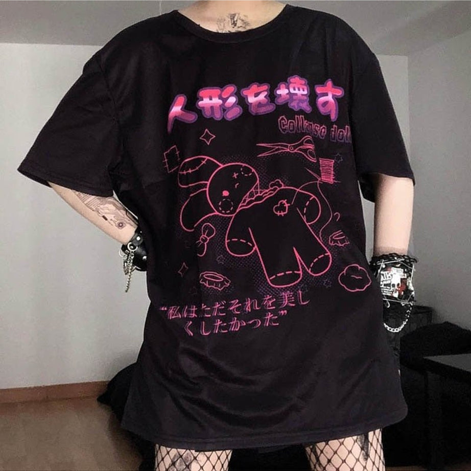 Y2k Harajuku Bunny Print T-shirts