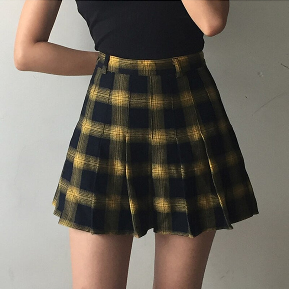 Y2k Harajuku Fashion Cute Plaid Skirt