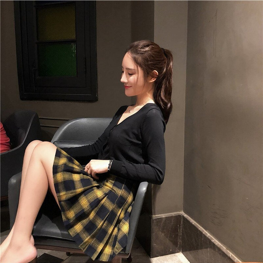 Y2k Harajuku Fashion Cute Plaid Skirt
