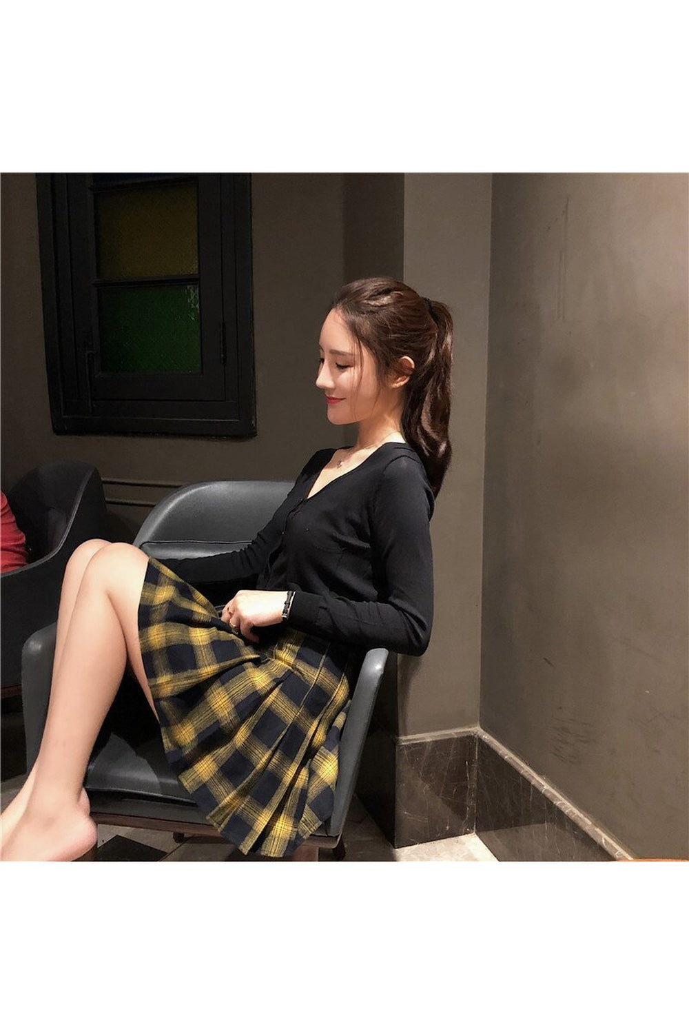 Y2k Harajuku Fashion Cute Plaid Skirt