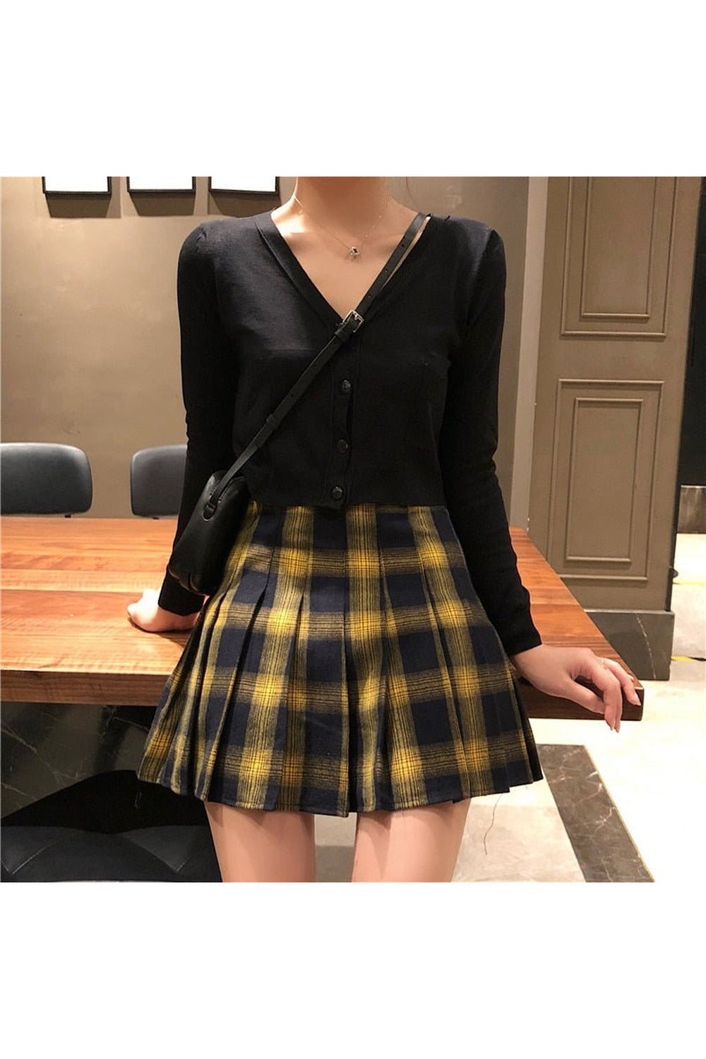 Y2k Harajuku Fashion Cute Plaid Skirt