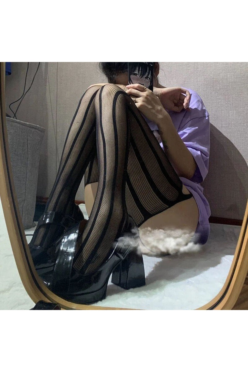 Y2k Harajuku Hollow out Fishnet Tights