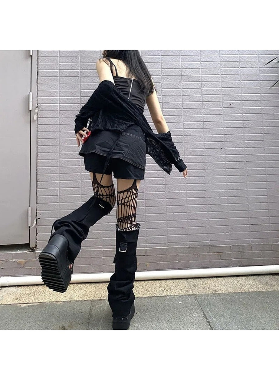 Y2k Harajuku Hollow out Fishnet Tights
