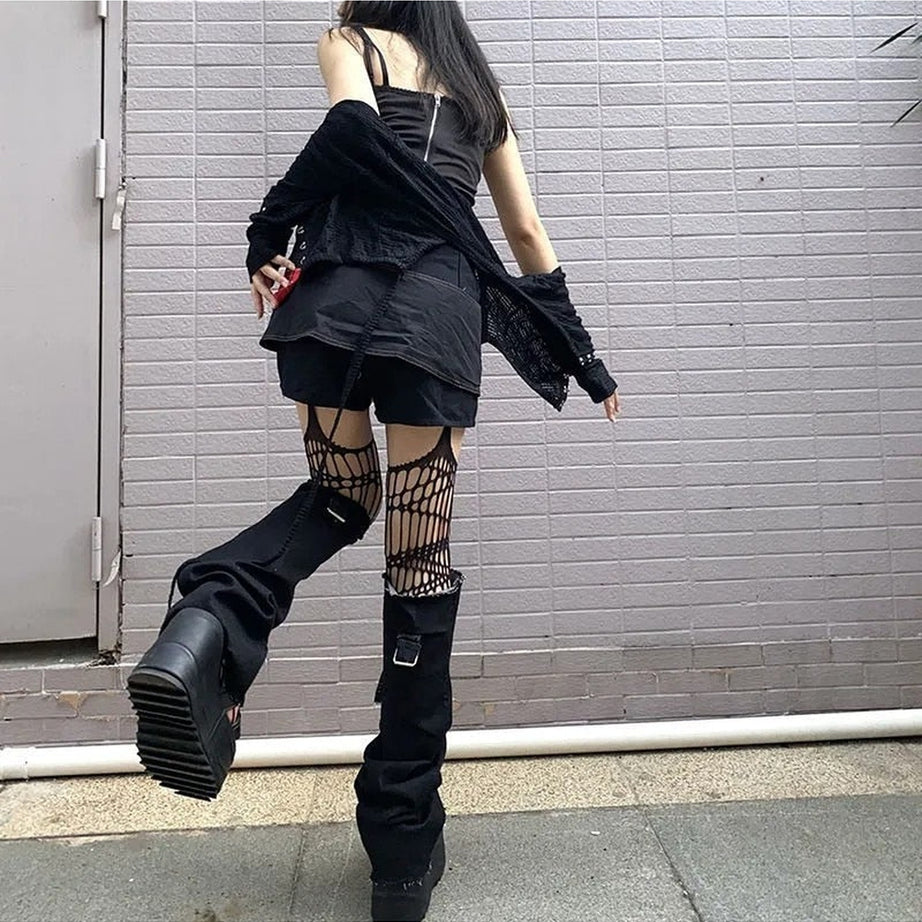 Y2k Harajuku Hollow out Fishnet Tights