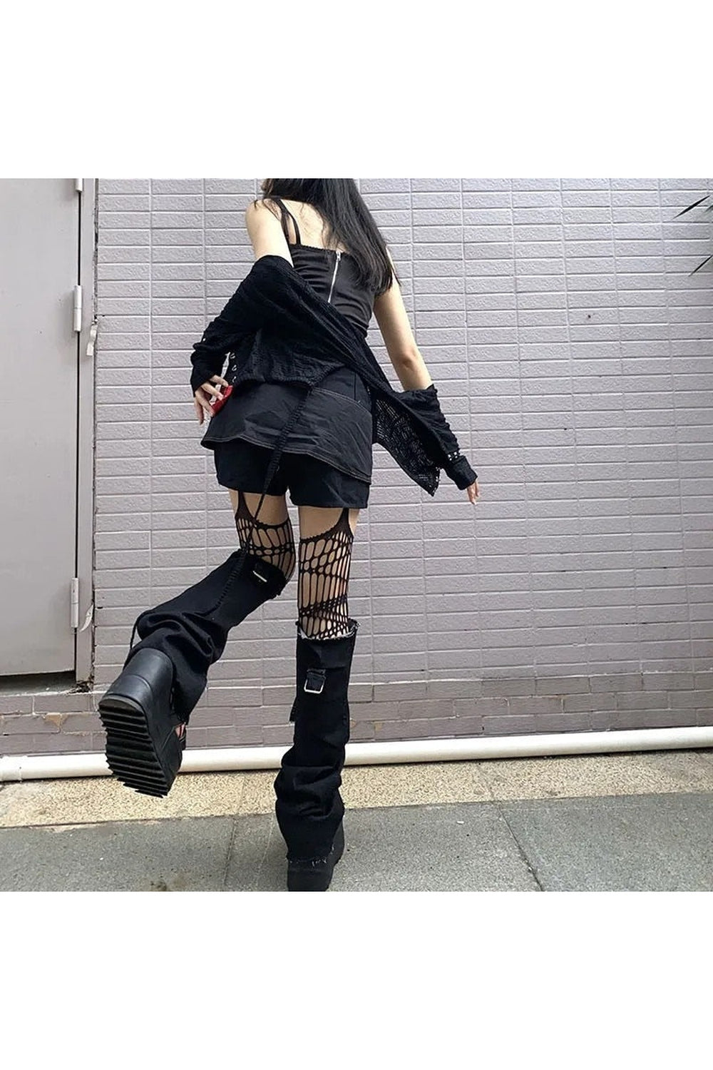 Y2k Harajuku Hollow out Fishnet Tights