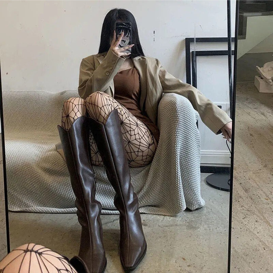 Y2k Harajuku Hollow out Fishnet Tights