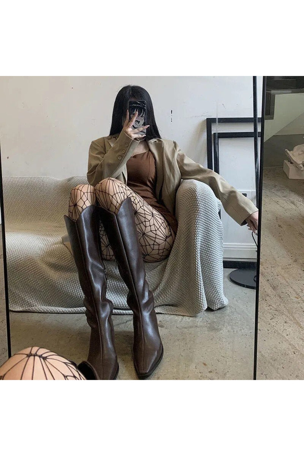 Y2k Harajuku Hollow out Fishnet Tights