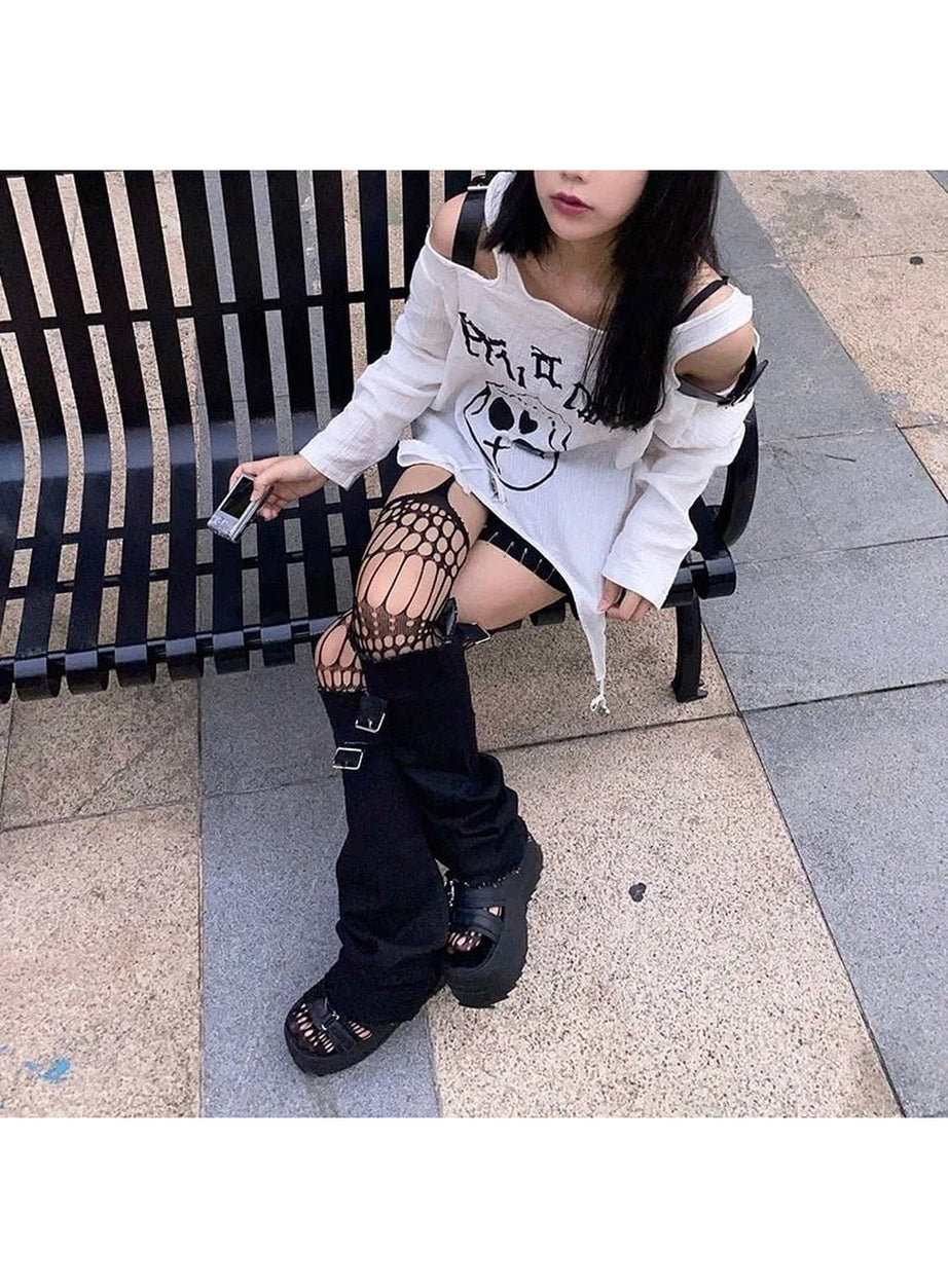 Y2k Harajuku Hollow out Fishnet Tights
