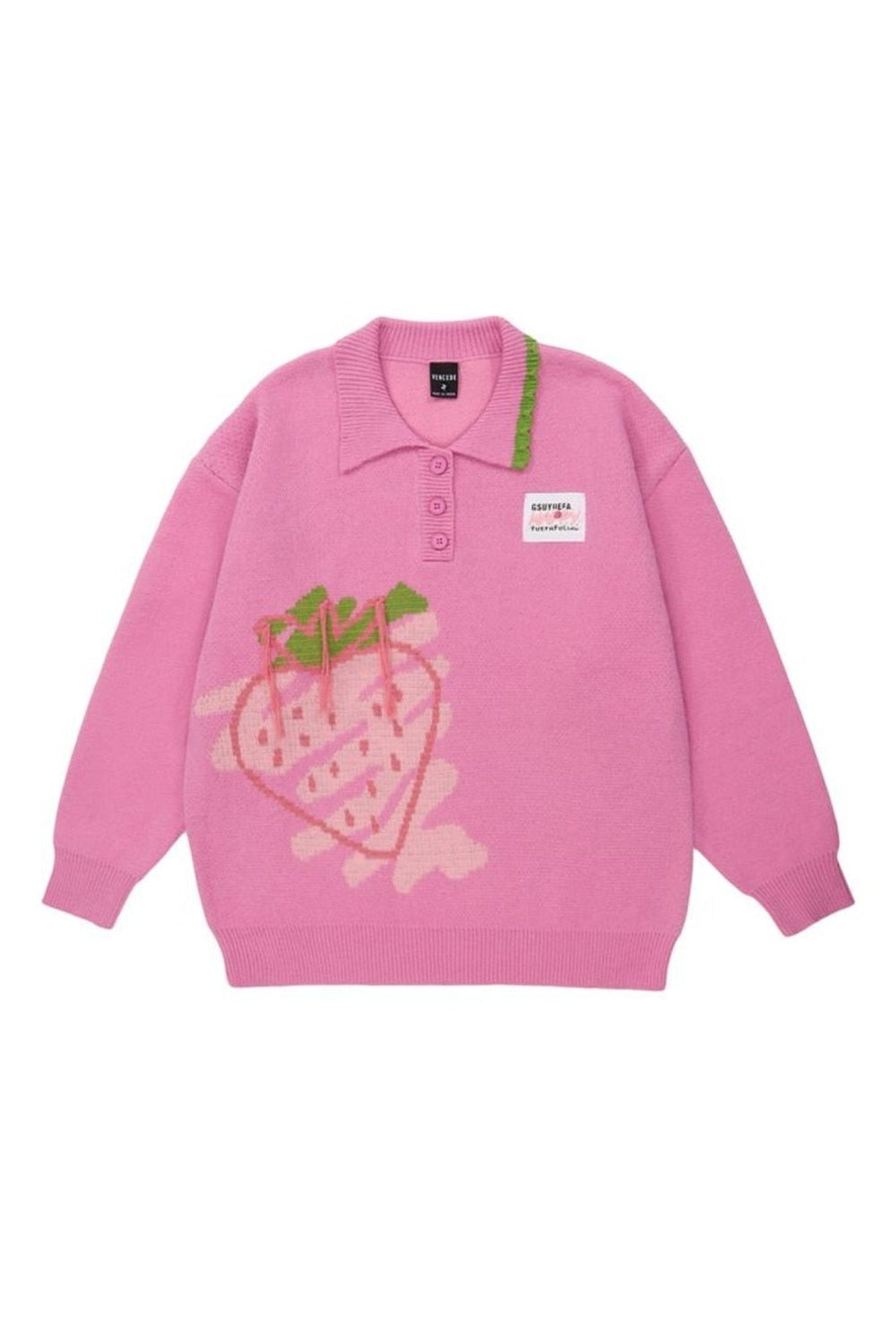 Y2k Harajuku Strawberry Knit Sweater