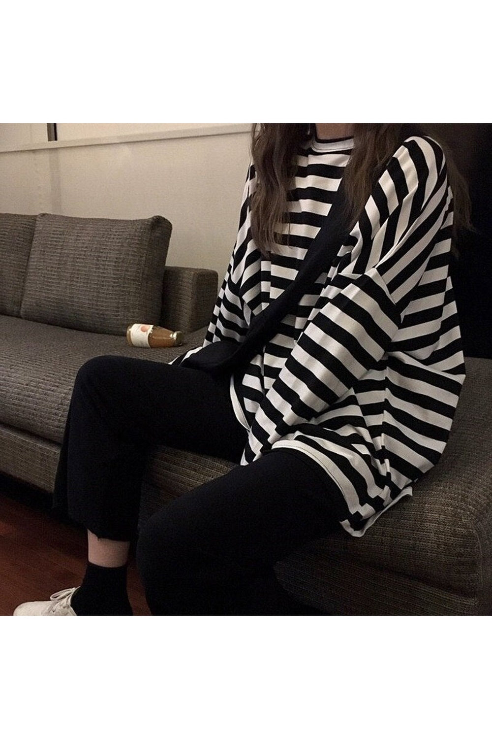 Y2k Harajuku Striped T-shirt