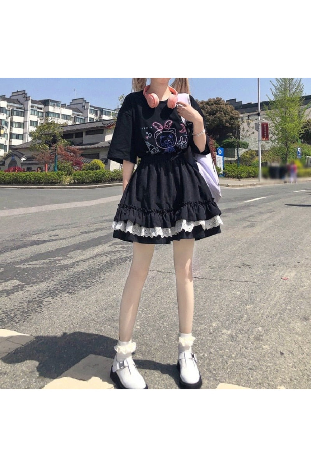 Y2k Harajuku Summer Ruffle Skirt