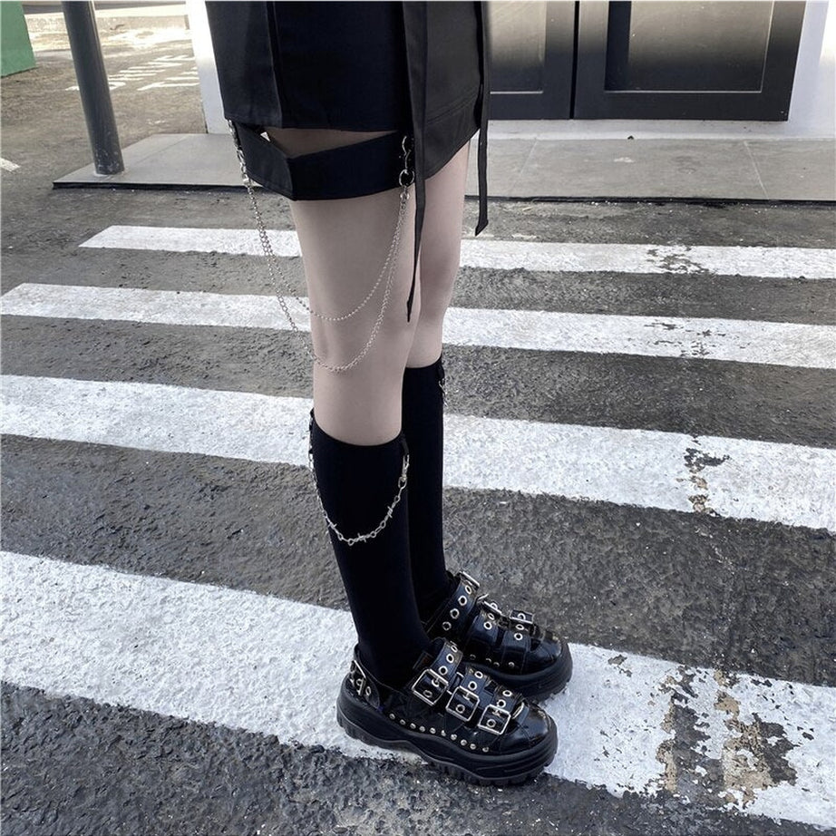 Y2k Harajuku Thin Mid Calf Socks