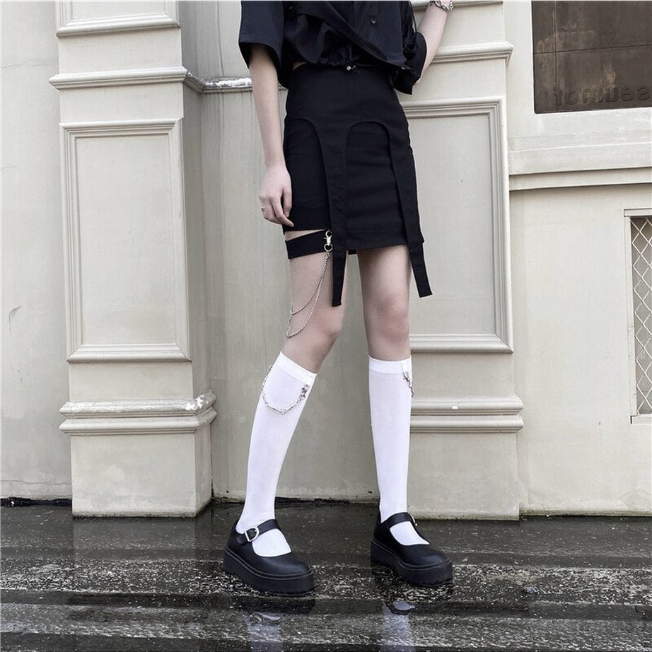 Y2k Harajuku Thin Mid Calf Socks