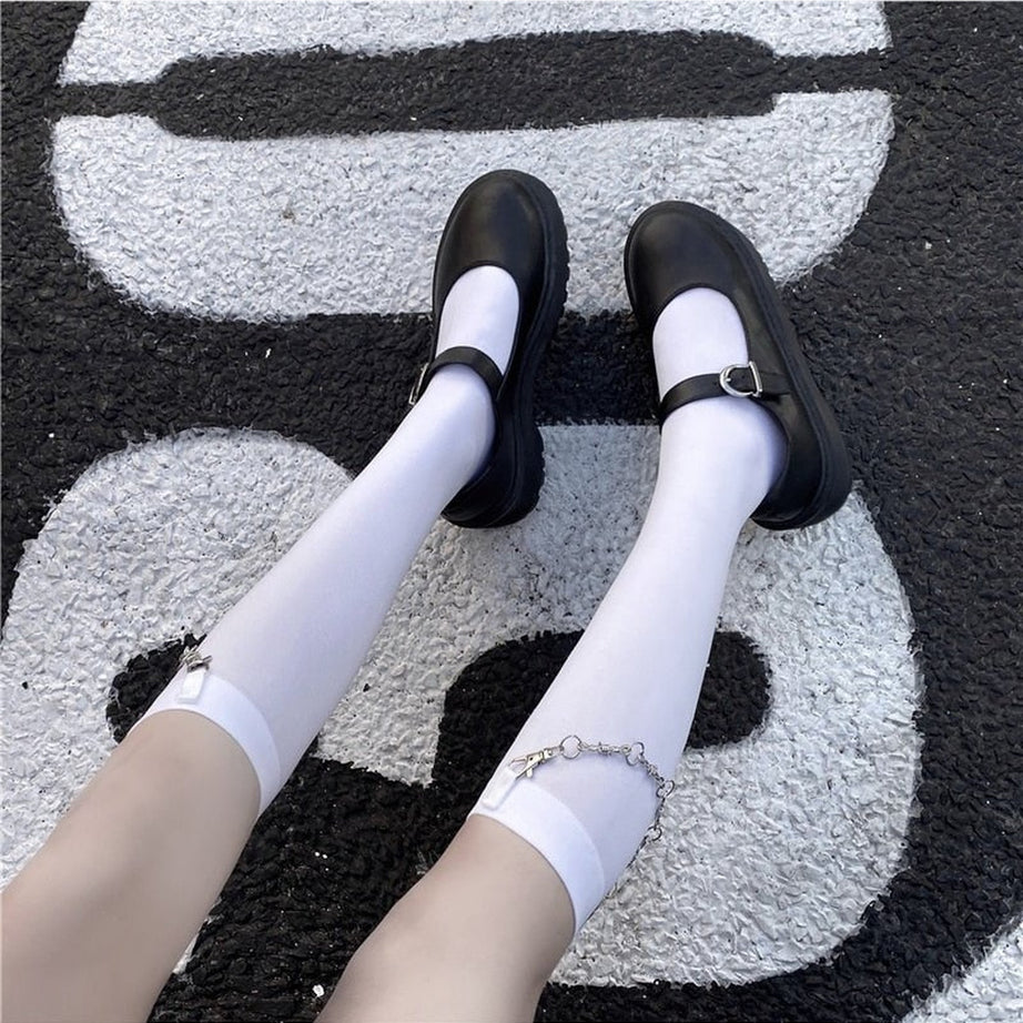 Y2k Harajuku Thin Mid Calf Socks