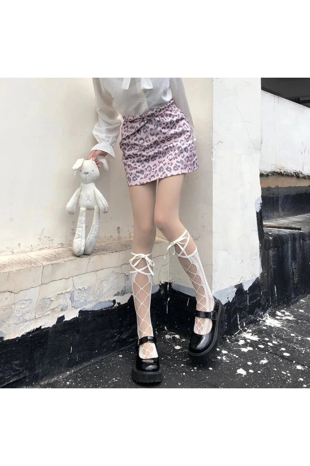 Y2k Heart Hollow Lace Socks