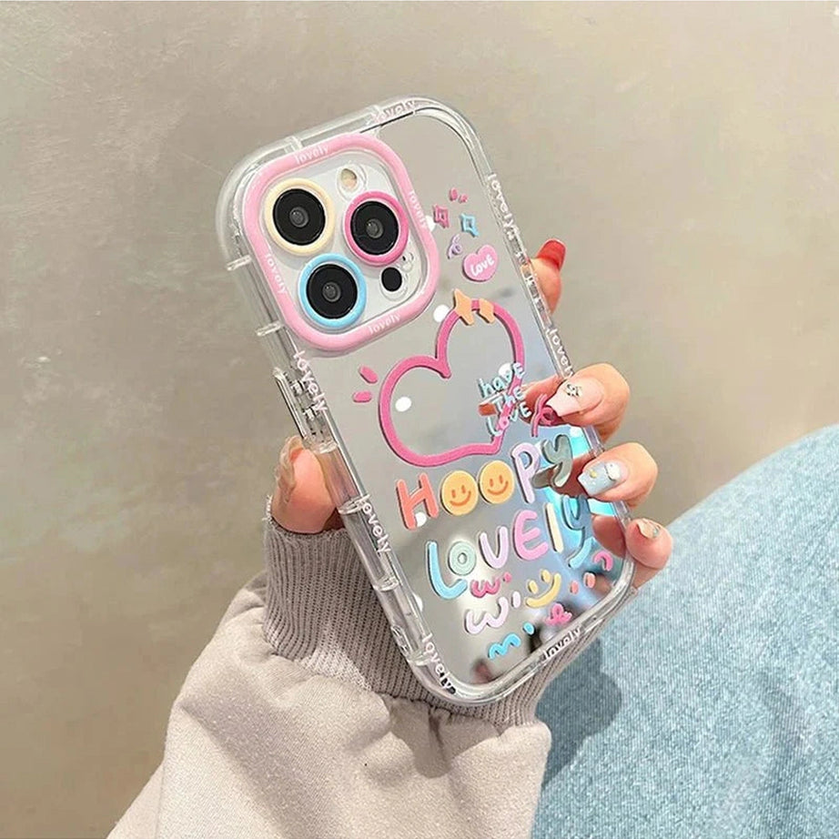 Y2k Heart Mirror Phone Case