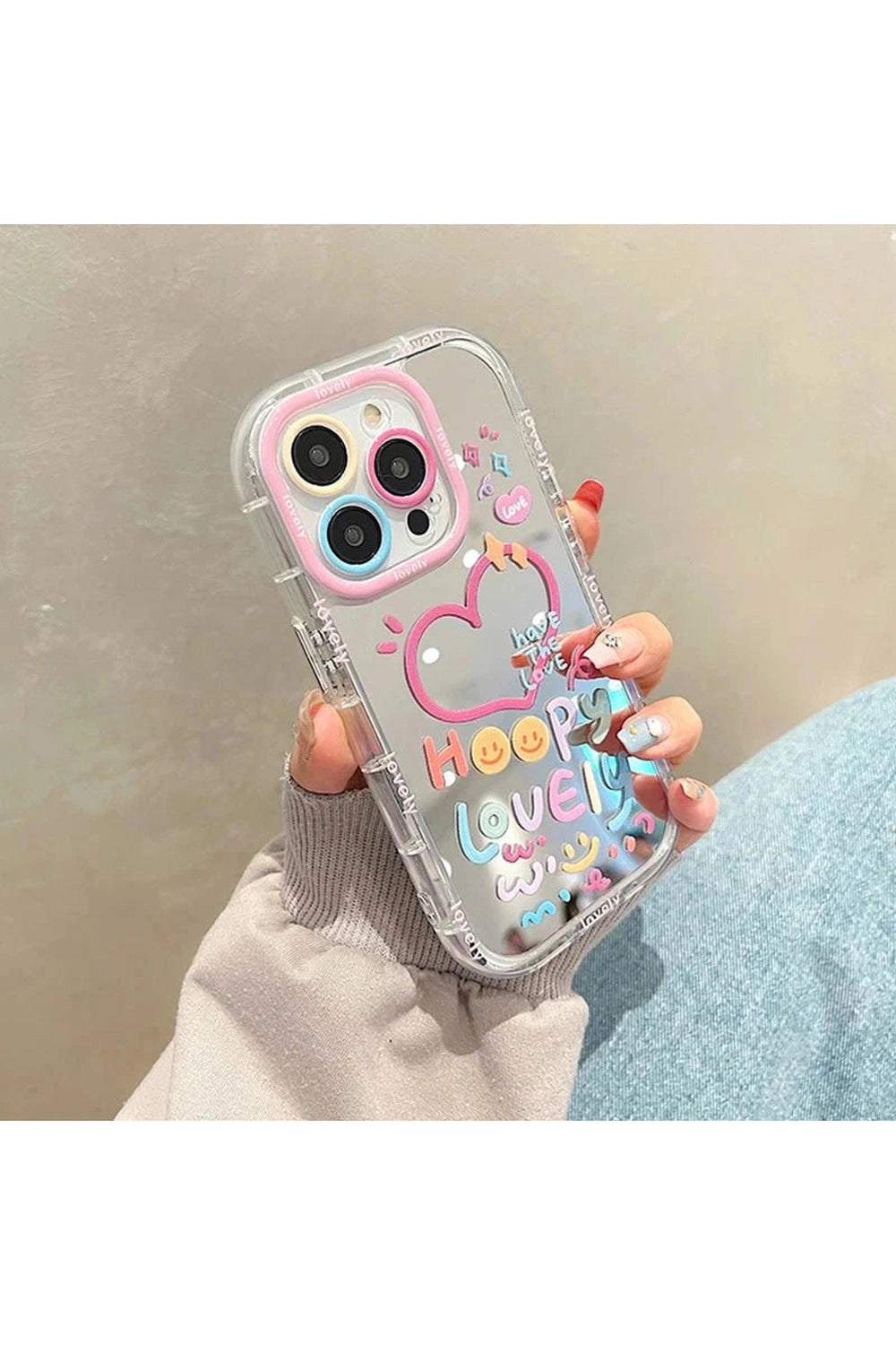 Y2k Heart Mirror Phone Case