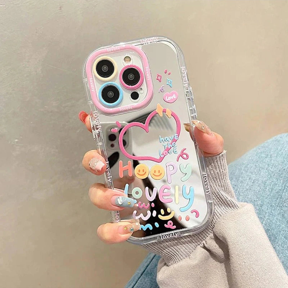 Y2k Heart Mirror Phone Case