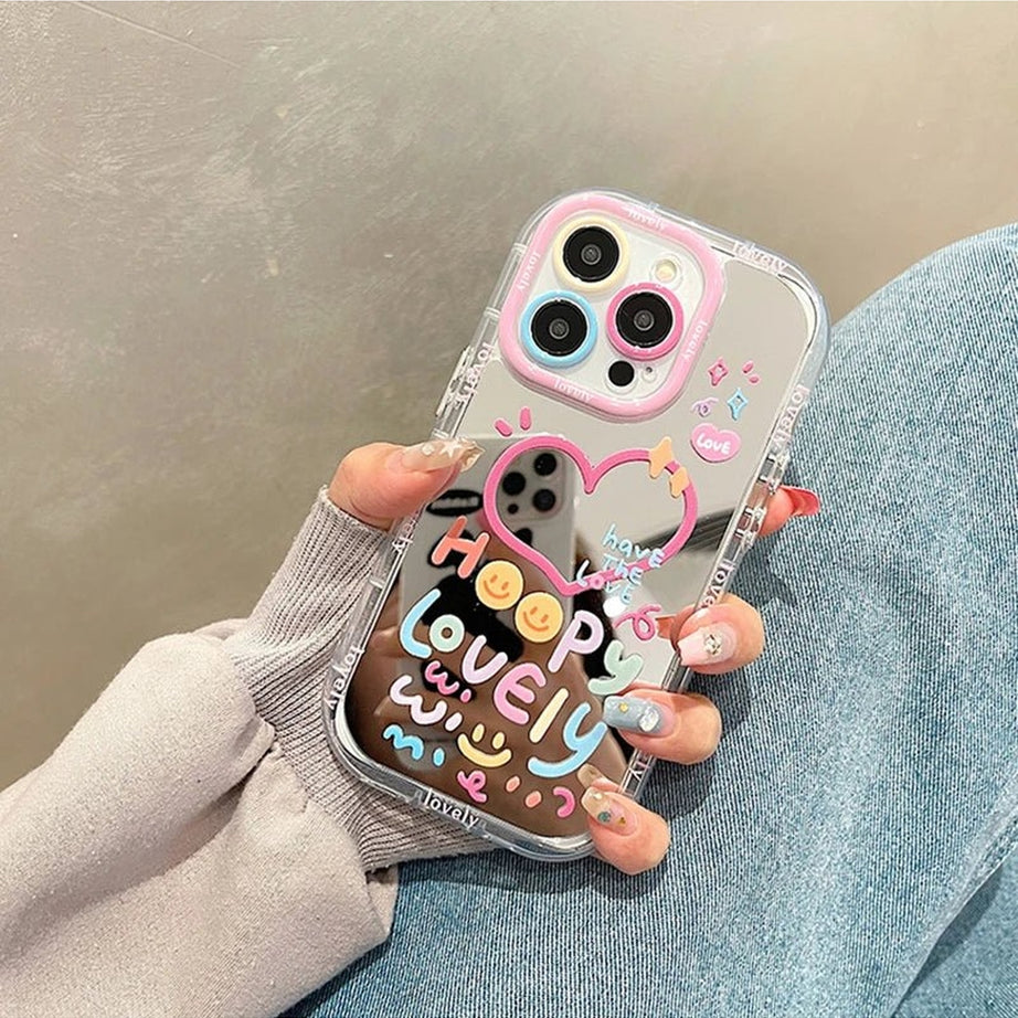 Y2k Heart Mirror Phone Case