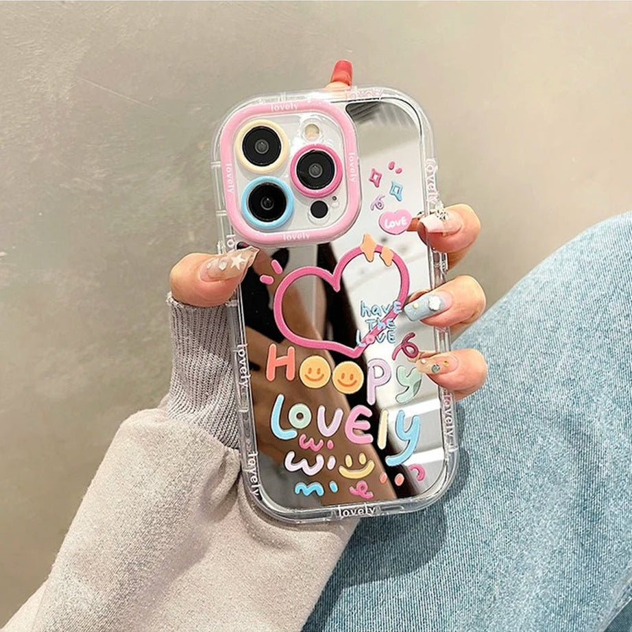 Y2k Heart Mirror Phone Case