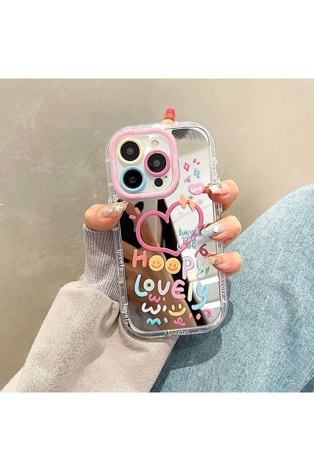 Y2k Heart Mirror Phone Case