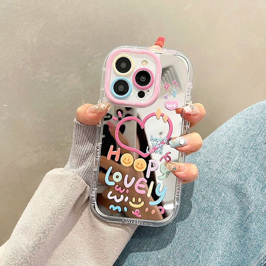 Y2k Heart Mirror Phone Case