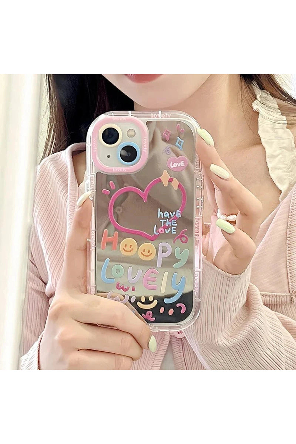 Y2k Heart Mirror Phone Case