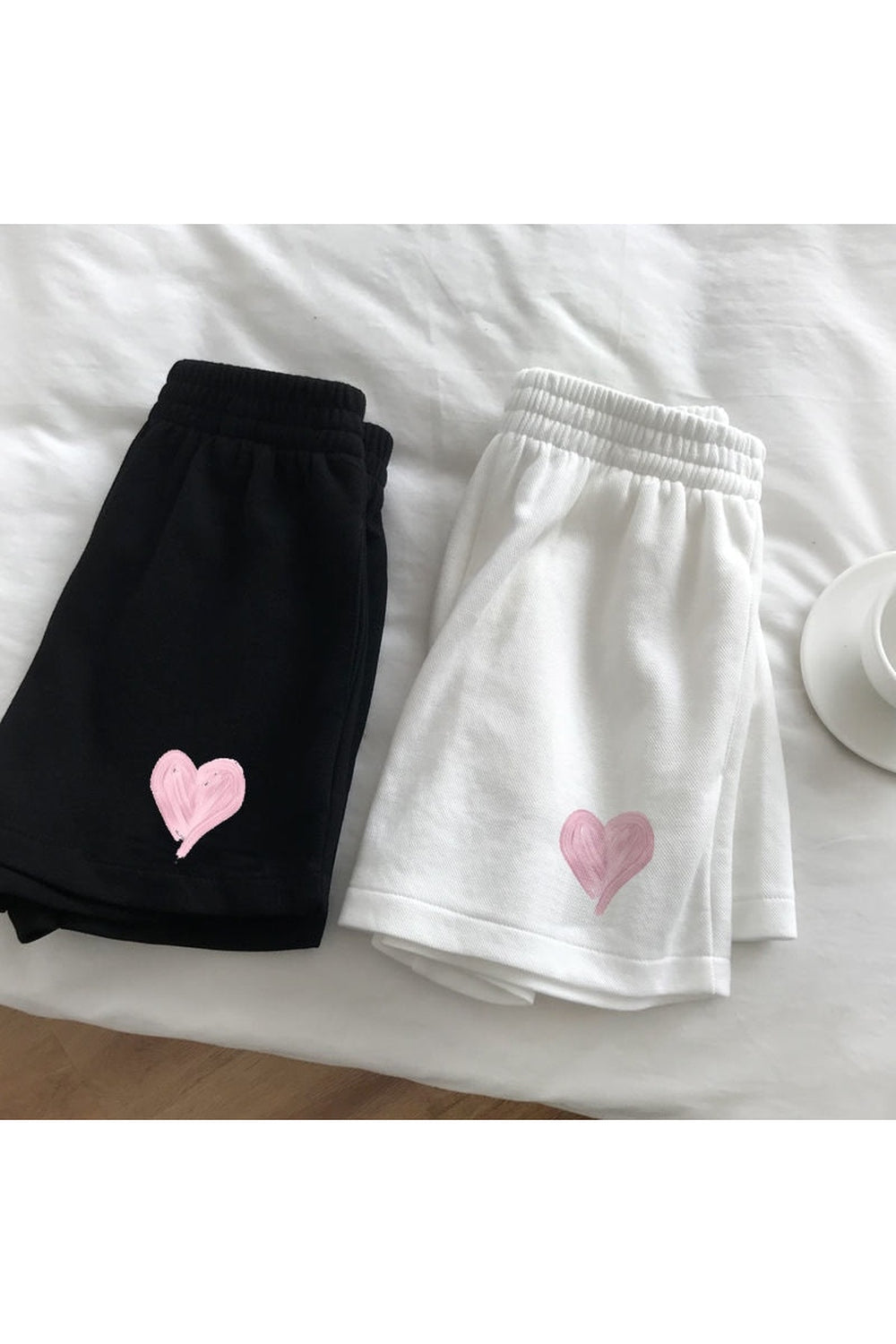 Y2k Heart-Shaped Print Shorts