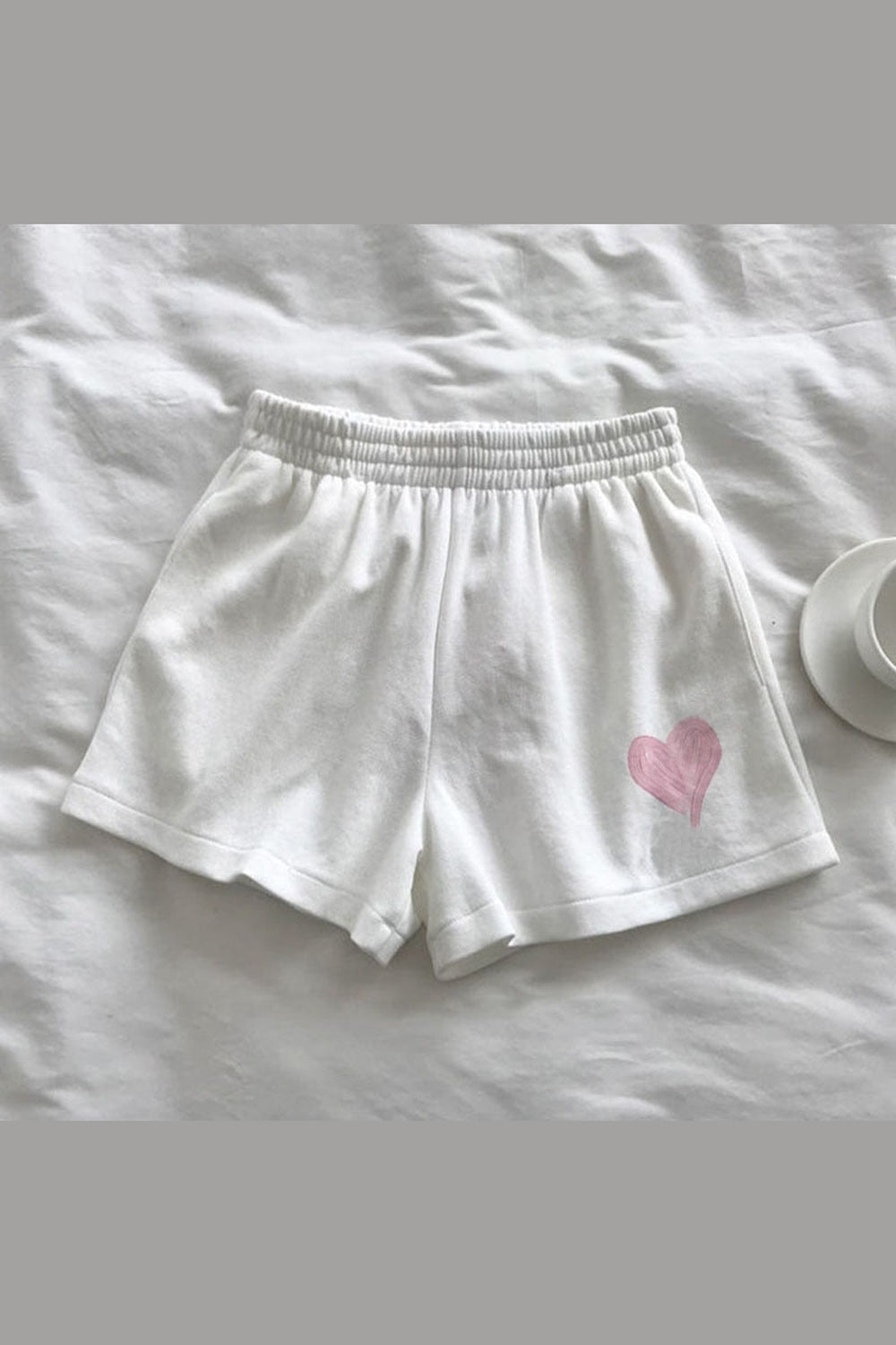 Y2k Heart-Shaped Print Shorts