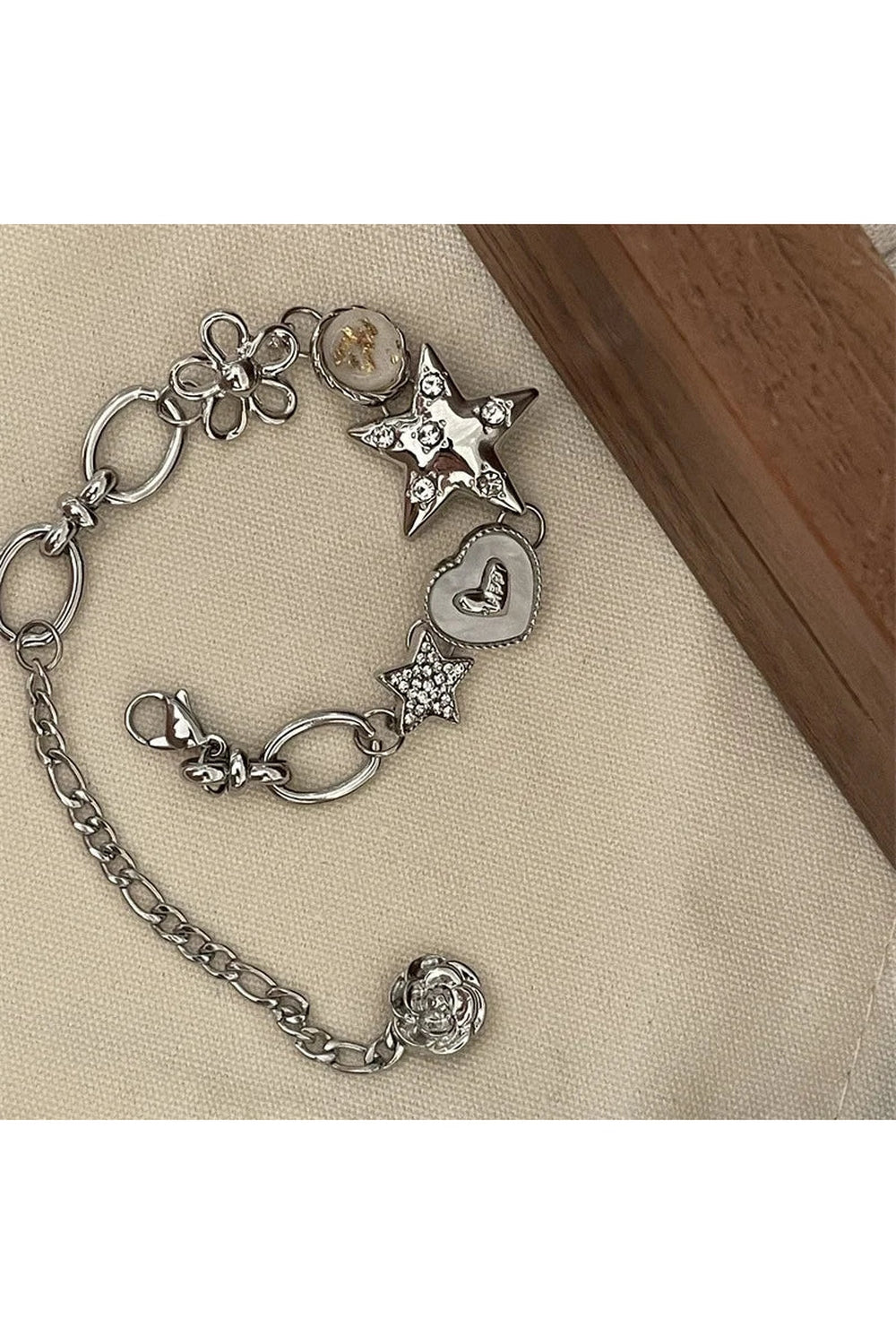Y2k Heart Star Chain Bracelet Fairy Jewelry