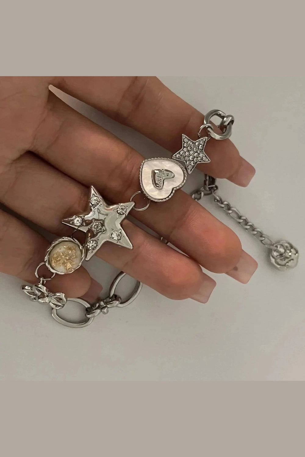 Y2k Heart Star Chain Bracelet Fairy Jewelry