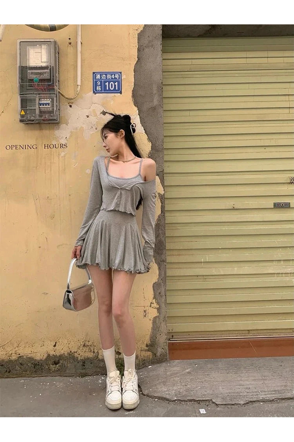 Y2k Heathered Hues Layered Dress