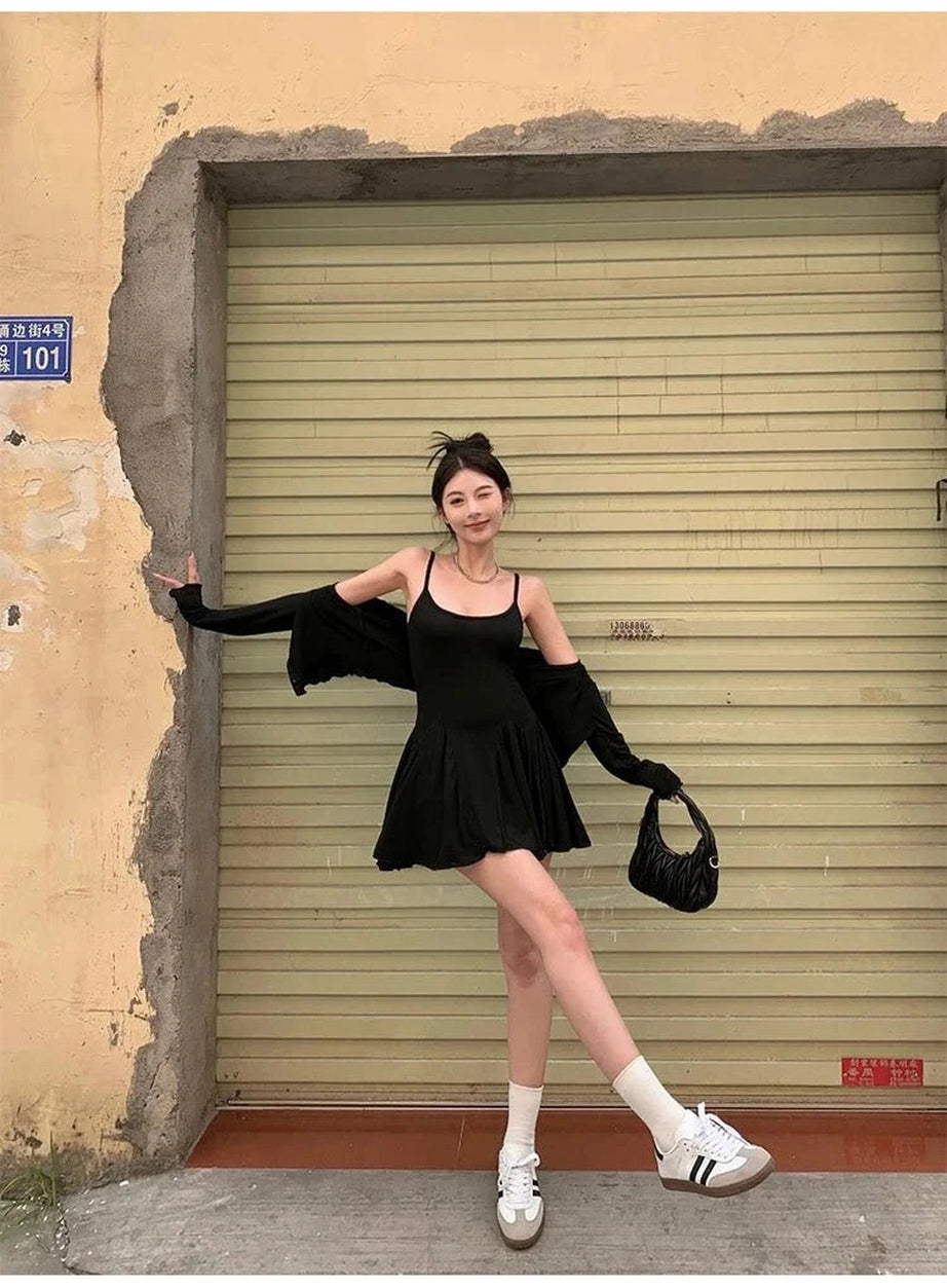 Y2k Heathered Hues Layered Dress