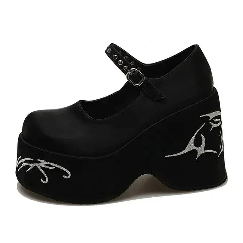 Y2k High Heel Mary Jane Shoes