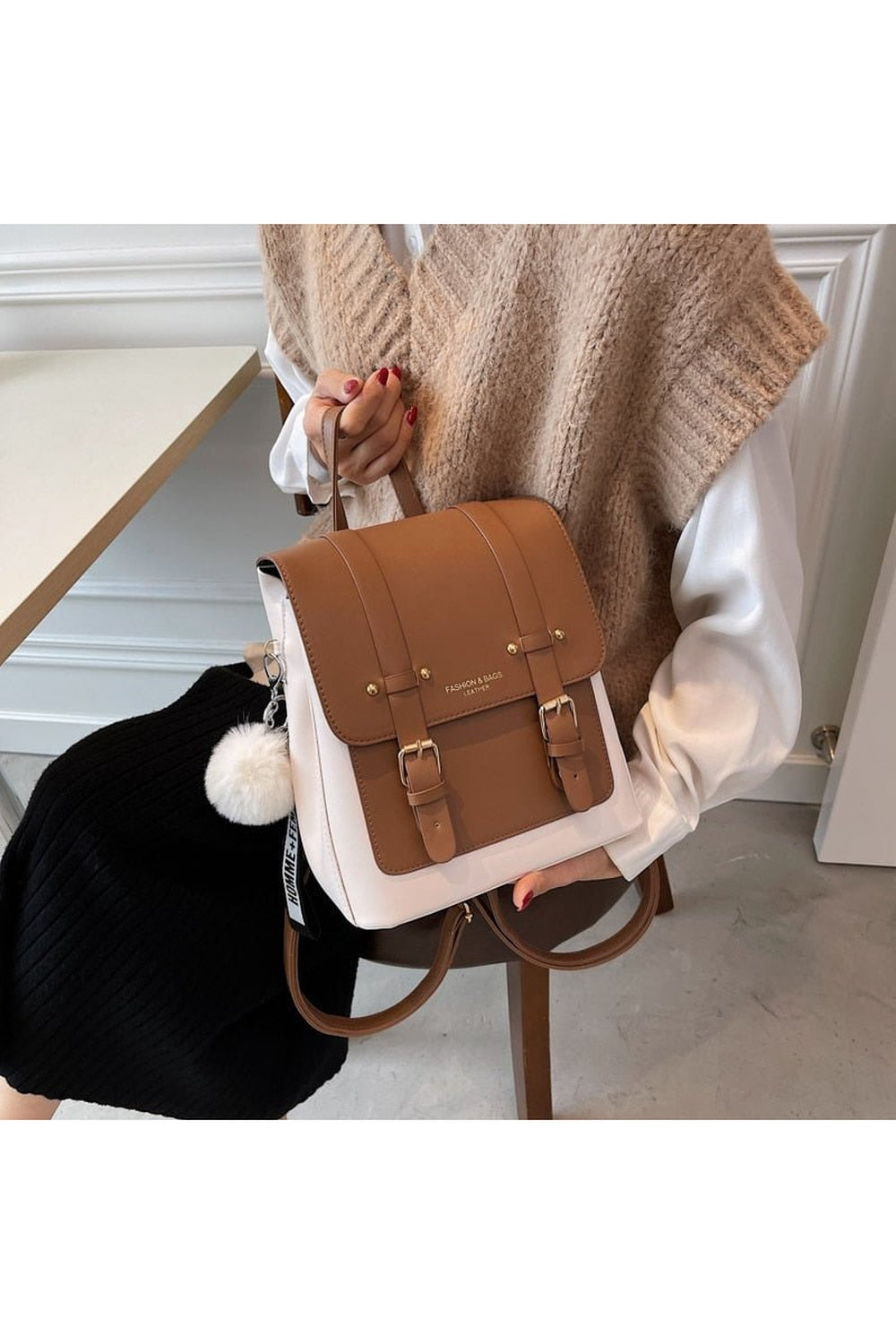 Y2k High Quality Leather Backpack