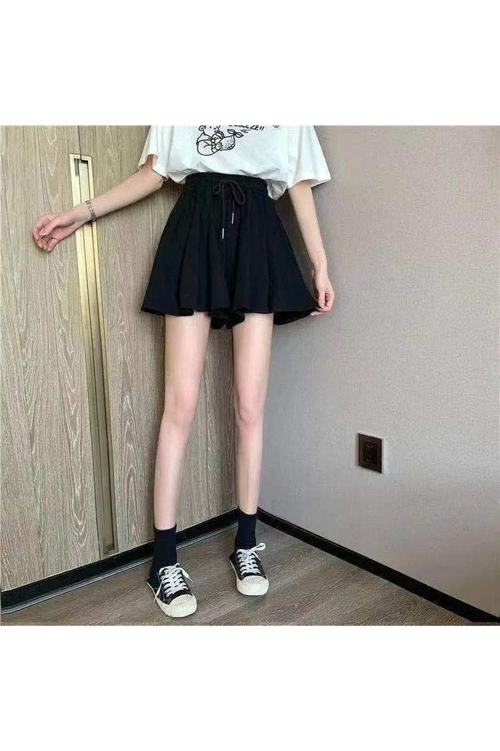 Y2k High Waist Black Summer Shorts