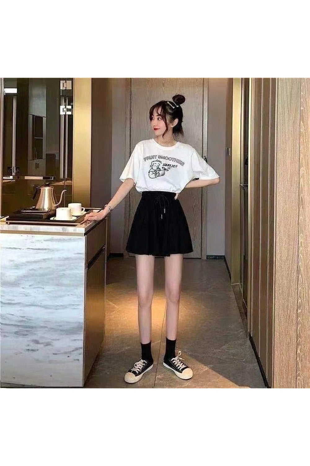 Y2k High Waist Black Summer Shorts