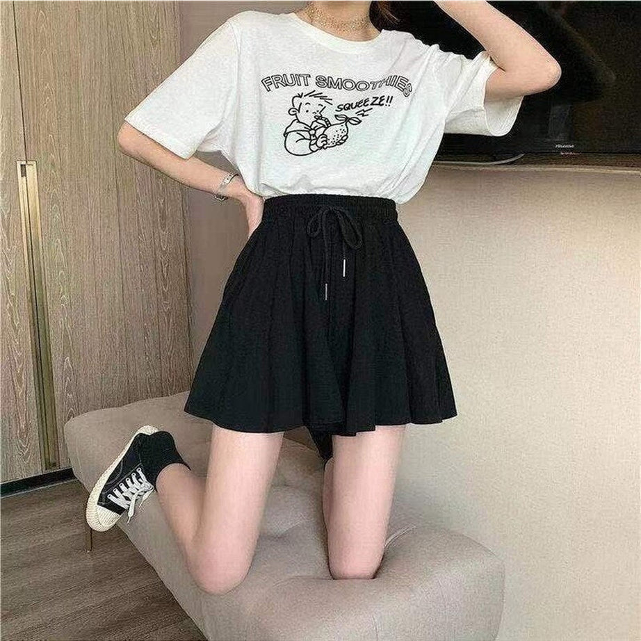 Y2k High Waist Black Summer Shorts