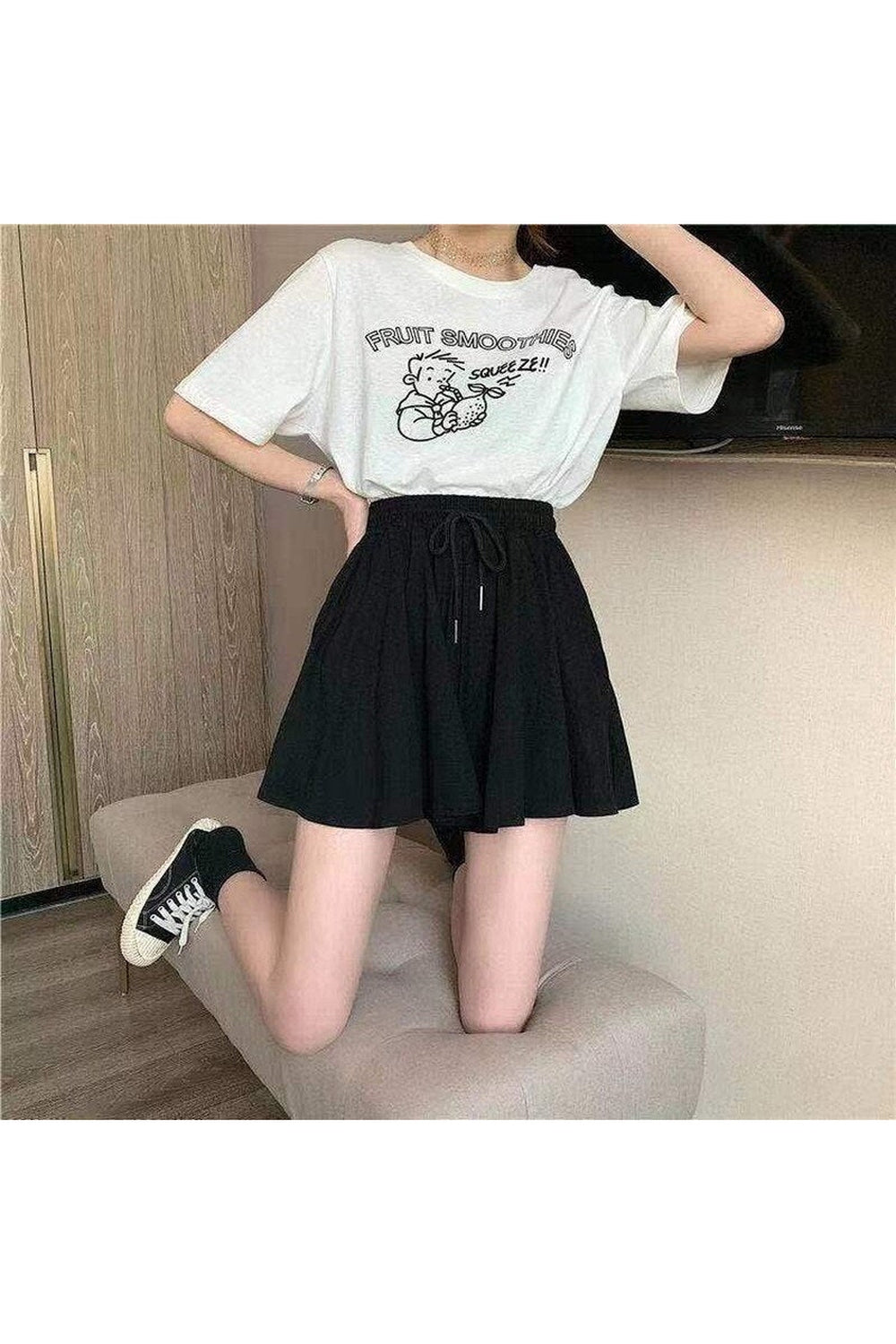 Y2k High Waist Black Summer Shorts