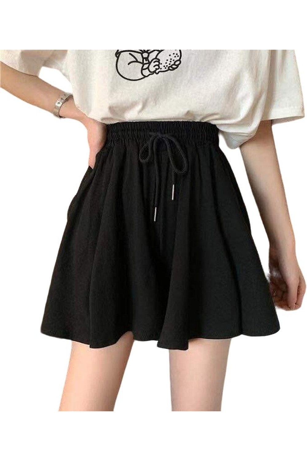 Y2k High Waist Black Summer Shorts