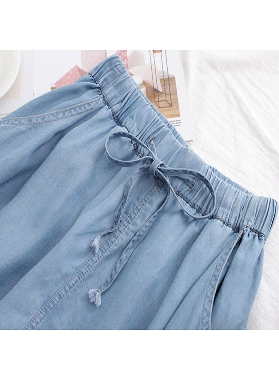 Y2k High Waist Blue Shorts