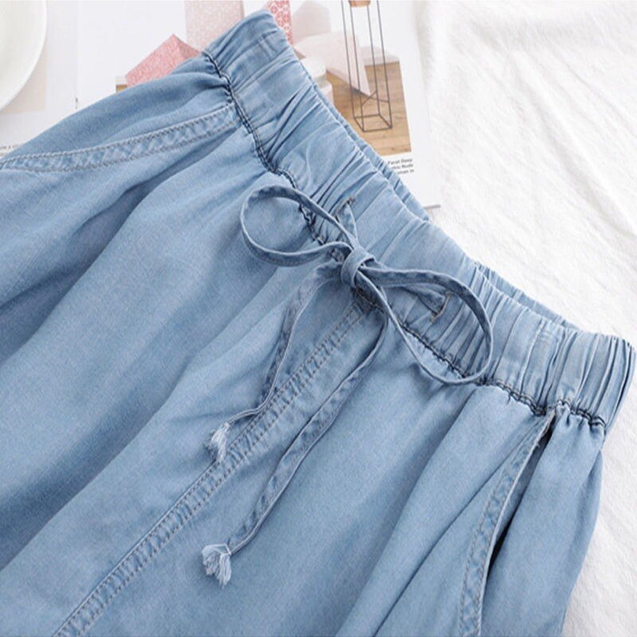 Y2k High Waist Blue Shorts