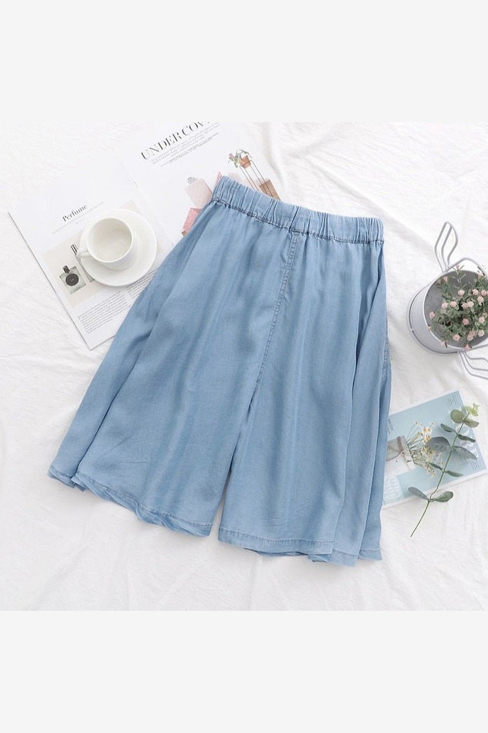 Y2k High Waist Blue Shorts