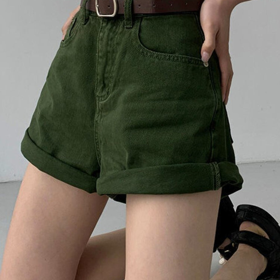 Y2k High Waist Casual Denim Shorts
