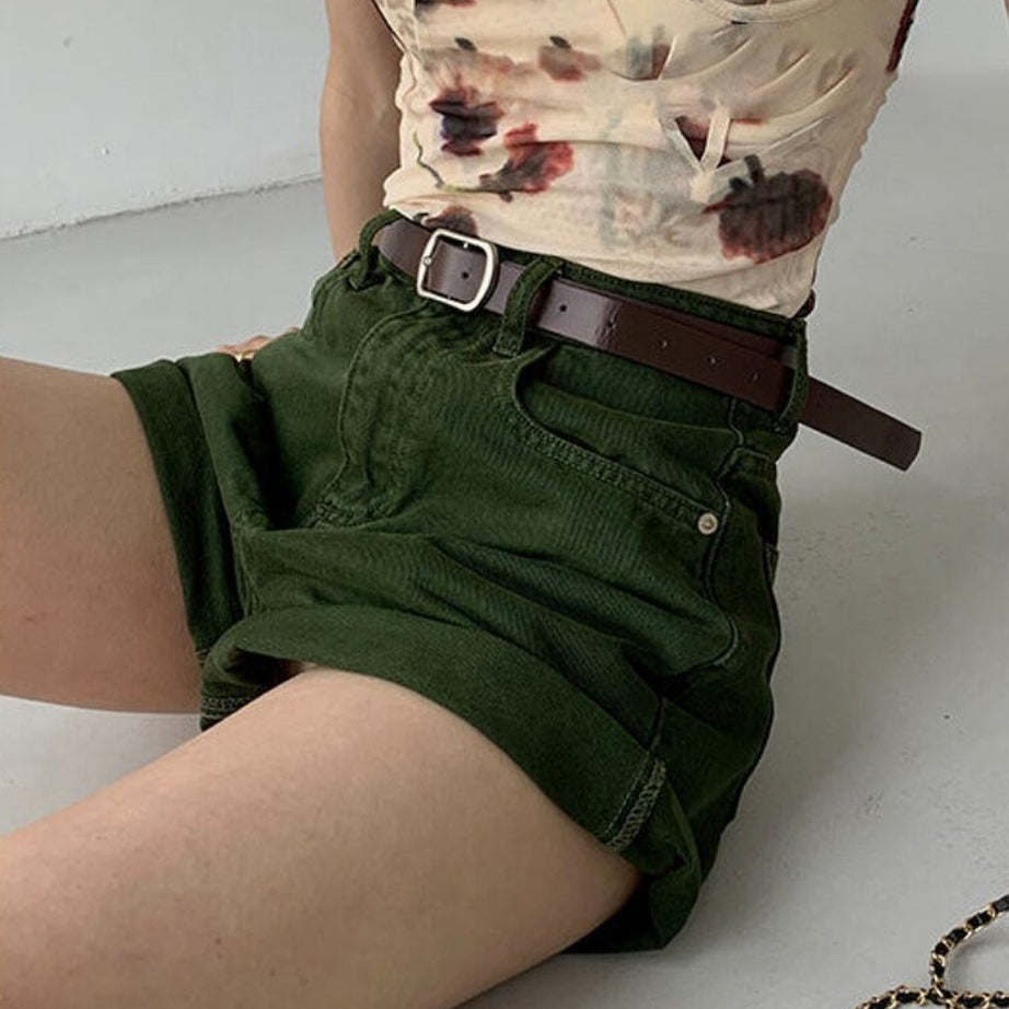Y2k High Waist Casual Denim Shorts