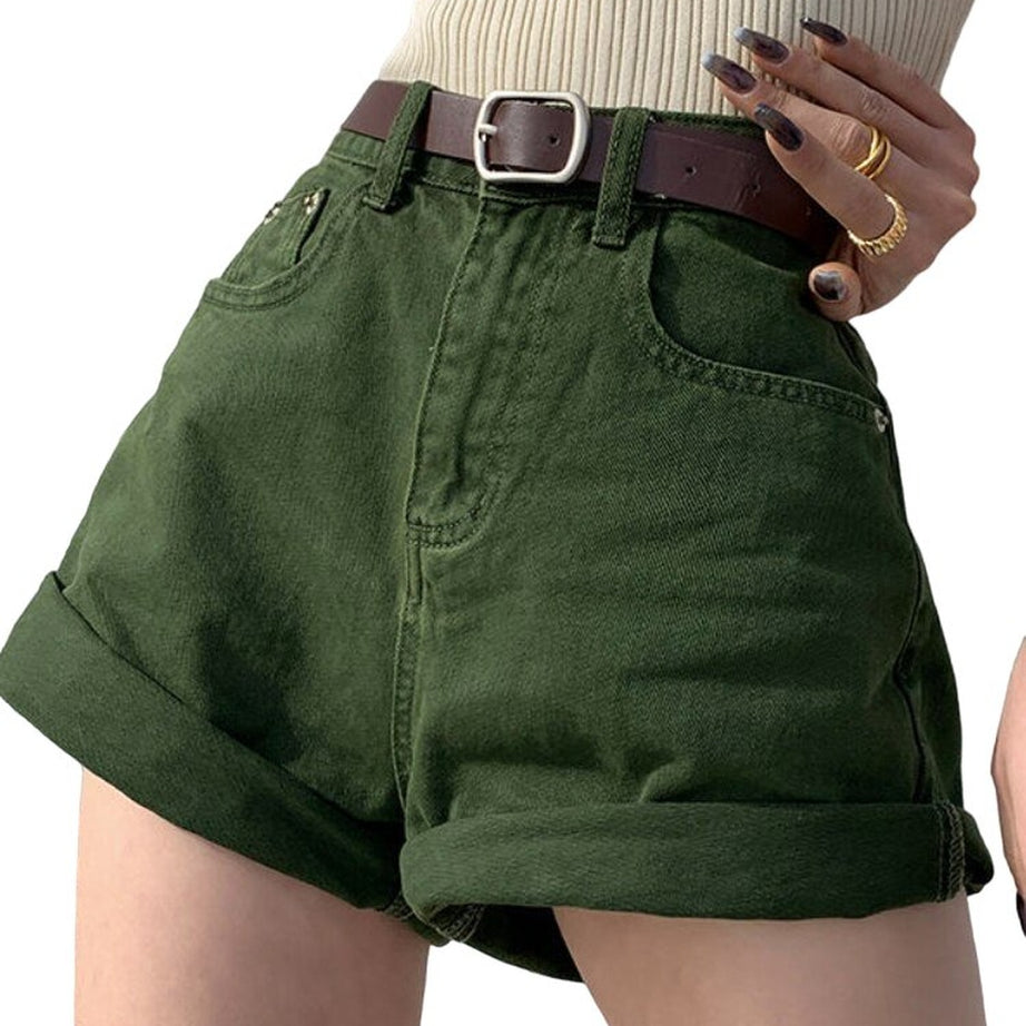 Y2k High Waist Casual Denim Shorts