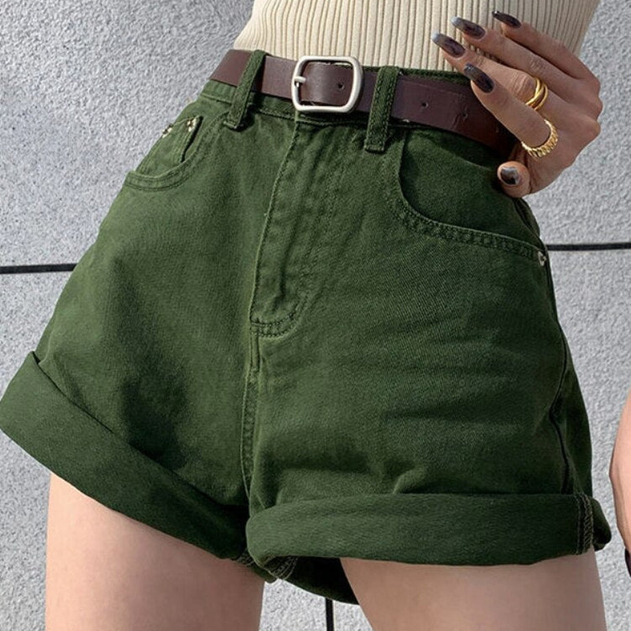 Y2k High Waist Casual Denim Shorts