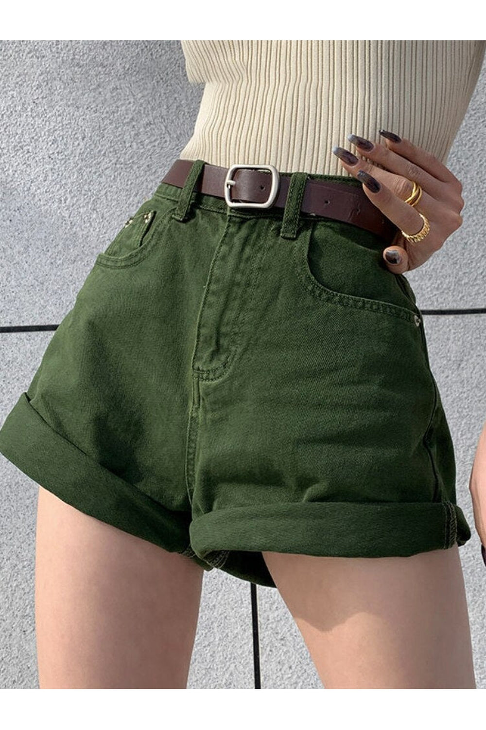 Y2k High Waist Casual Denim Shorts