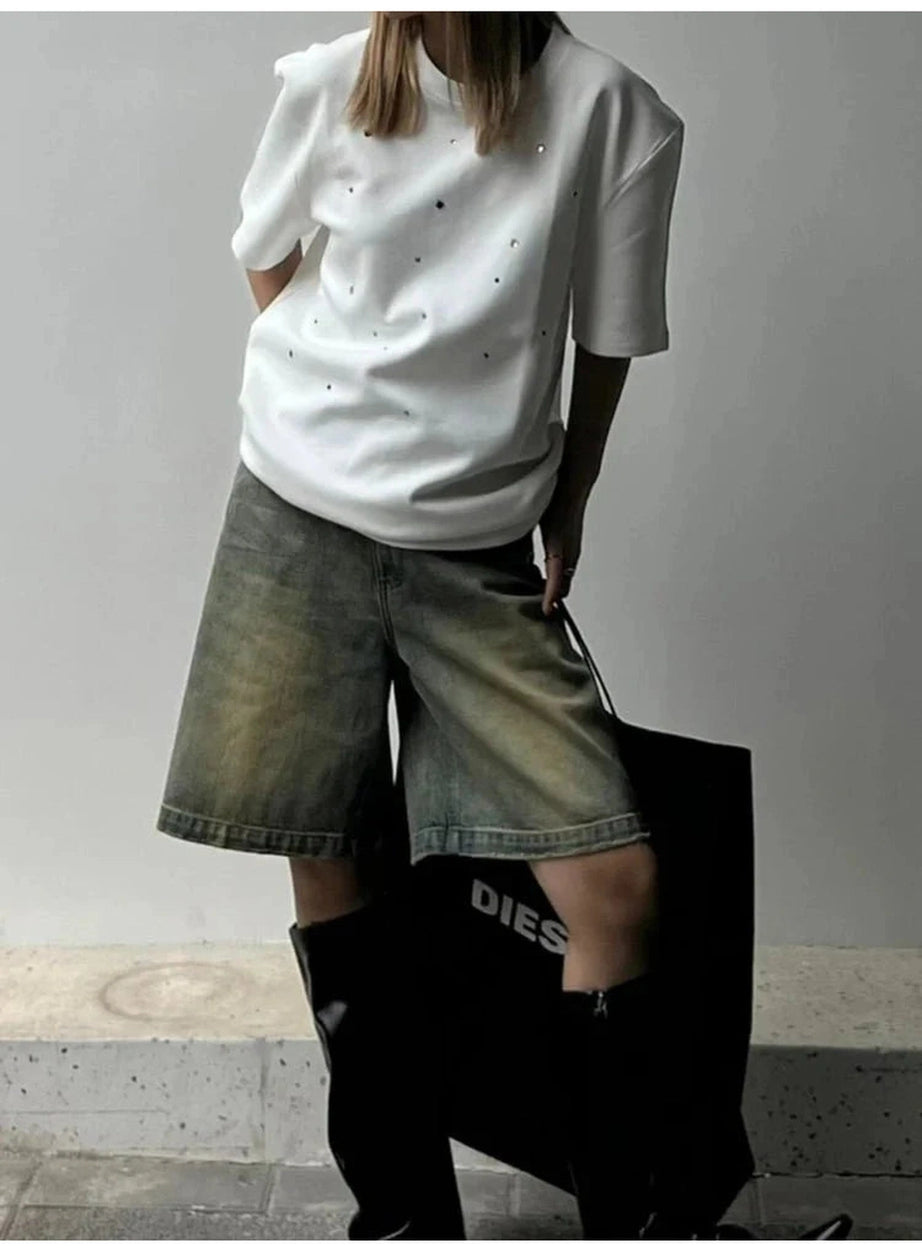 Y2k High Waist Denim Shorts